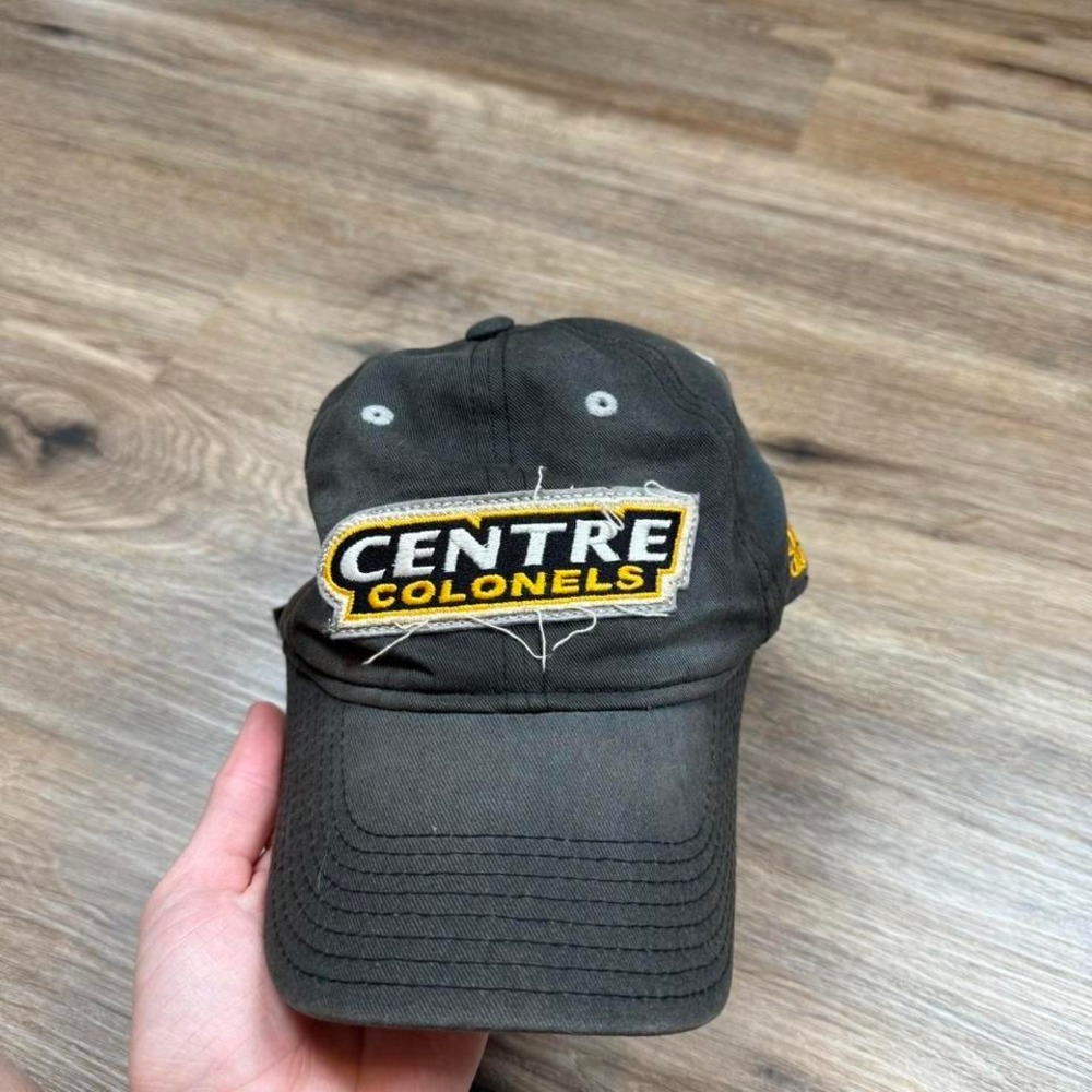 black faded vintage 90s adidas centre colonels baseball adjustable cap